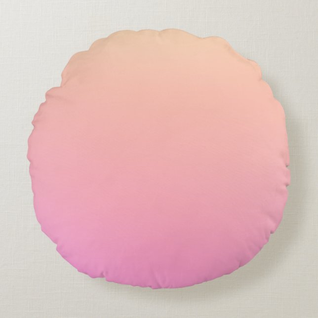 Perzik en roze verloop rond kussen (Voorkant)