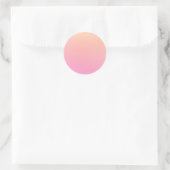Perzik en roze verloop ronde sticker (Tas)