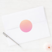 Perzik en roze verloop ronde sticker (Envelop)