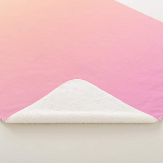 Perzik en roze verloop sherpa deken (3/4)