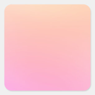 Perzik en roze verloop vierkante sticker