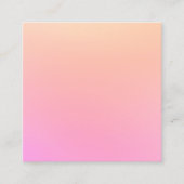 Perzik en roze verloop vierkante visitekaartje (Voorkant)