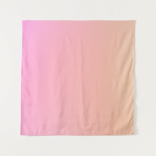 Perzik en roze verloop wandkleed (Voorkant (horizontaal))