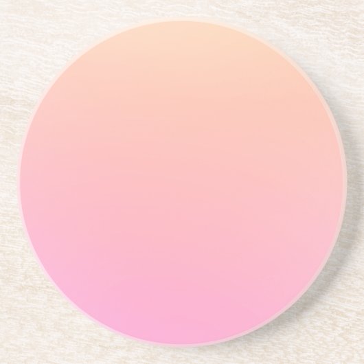 Perzik en roze verloop zandsteen onderzetter (Voorkant)