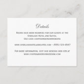 Perzik en Roze Vrouwelijk Bloemen Patroon Details Informatiekaartje (Achterkant)