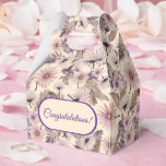 perzik en roze wilde bloemen bedankdoosjes<br><div class="desc">Deze  bloemenprint gunstbox is geweldig voor verjaardagen,  afstuderen,  bruiloften en speciale gelegenheden. Verander eenvoudig het bericht in de aangepaste sectie.</div>