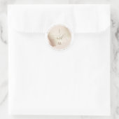 Perzik en Terracotta Wedding Envelope Seal/Favor Ronde Sticker (Tas)