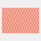 Perzik en veenbessen Chevron Inpakpapier Vel (Voorkant 2)