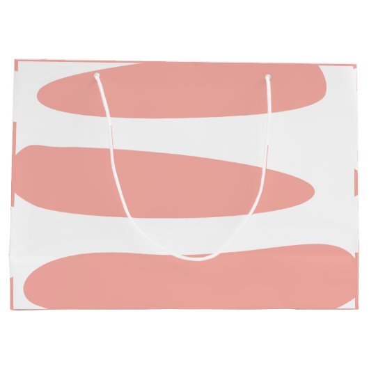 Perzik en Wit Abstract Groot Cadeauzakje (Achterkant)