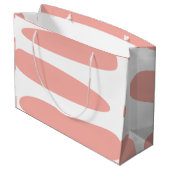 Perzik en Wit Abstract Groot Cadeauzakje (Achterkant Gekanteld)