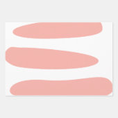 Perzik en wit Abstract Inpakpapier Vel (Voorkant 3)