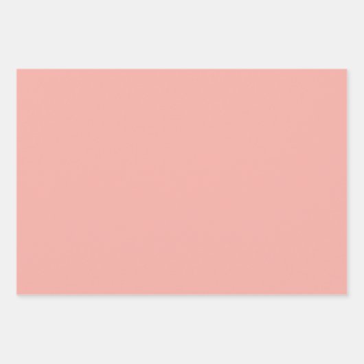 Perzik en wit Abstract Inpakpapier Vel (Voorkant 2)