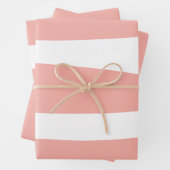 Perzik en wit Abstract Inpakpapier Vel (In situ)