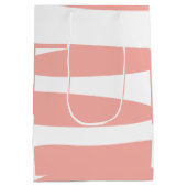 Perzik en wit Abstract Medium Cadeauzakje (Achterkant)