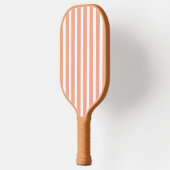 Perzik en wit gestreepte Pickleball Paddle (Links)