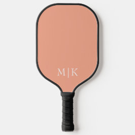 Perzik en wit | Modern monogram Pickleball Paddle