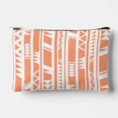 Perzik en wit tribal print patroon etui (Voorkant)