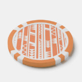 Perzik en wit tribal print patroon poker chips (Enkel)