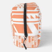 Perzik en wit tribal print patroon toilettasje (Rechts)