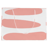 Perzik en Witte Abstracte Groot Cadeauzakje (Achterkant)