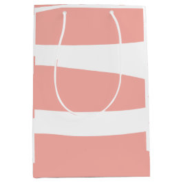 Perzik en witte Abstracte Medium Cadeauzakje