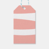 Perzik en Witte Abstractie Cadeaulabel (Voorkant)