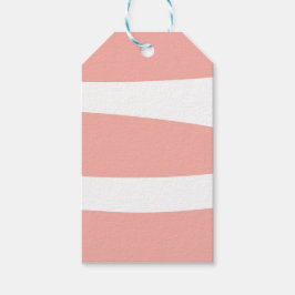 Perzik en Witte Abstractie Cadeaulabel