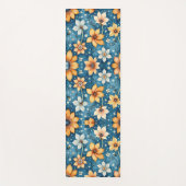 Perzik en witte bloemenyoga mat (Voorkant)