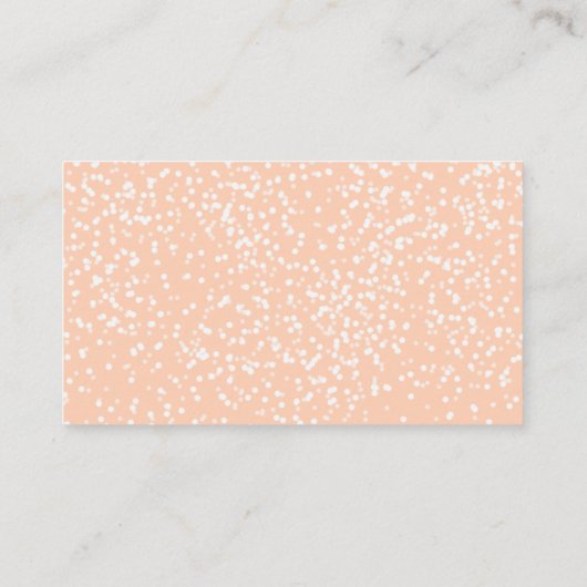 Perzik en witte bruiloft Confetti Informatiekaartje (Achterkant)