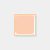 Perzik en Witte Griekse Sleutelrand Post-it® Notes (Voorkant)
