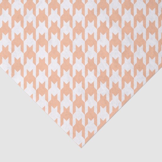 Perzik en witte houndstooth tissuepapier (Detail)