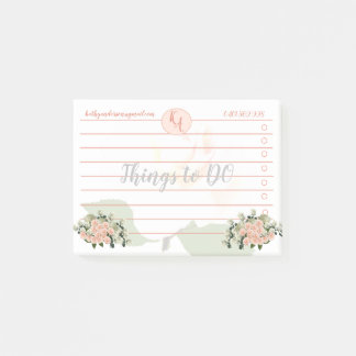 Perzik en witte rozen Dingen om Post-it Nota's te  Post-it® Notes