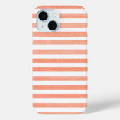 Perzik en witte streep Case-Mate iPhone case (Achterkant)