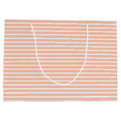 Perzik en witte strepen groot cadeauzakje (Achterkant)