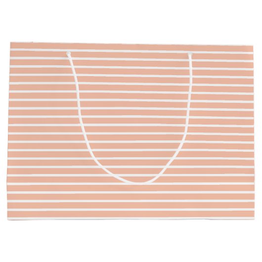 Perzik en witte strepen groot cadeauzakje (Achterkant)