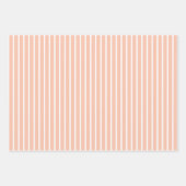 Perzik en witte strepen inpakpapier vel (Voorkant 3)