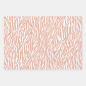 Perzik en witte strepen inpakpapier vel (Voorkant 2)