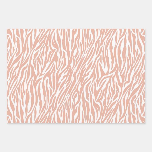 Perzik en witte strepen inpakpapier vel (Voorkant 2)