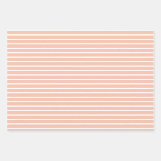 Perzik en witte strepen inpakpapier vel (Voorkant)