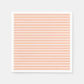 Perzik en witte strepen servetten (Voorkant)