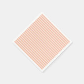 Perzik en witte strepen servetten (Hoek)