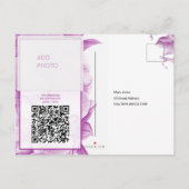 Perzik en Witte Trouw Aankondiging Briefkaart (Achterkant)