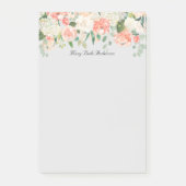 Perzik en witte Waterverf Bloemen Post-it® Notes (Voorkant)