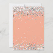 Perzik en zilver 12e verjaardag kaart (Achterkant)