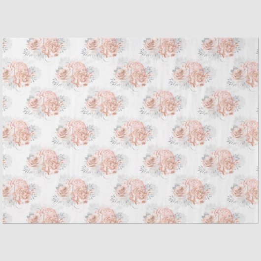 Perzik en Zilver Serie Design 10 Tissuepapier (Voorkant)