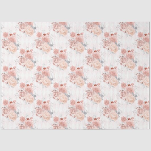 Perzik en Zilver Serie Design 11 Tissuepapier (Voorkant)