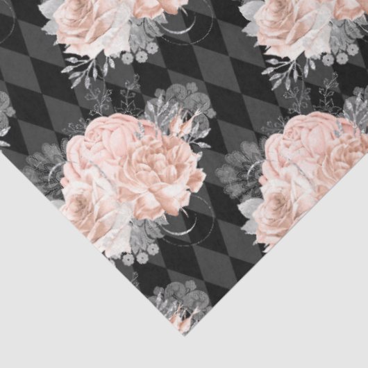 Perzik en Zilveren Reeksontwerp 12 Tissuepapier (Detail)