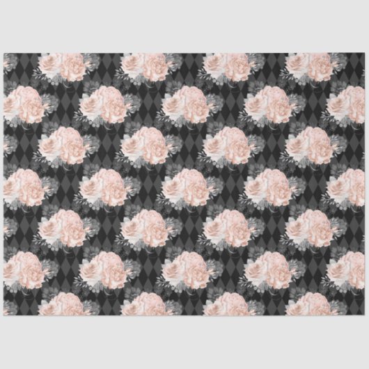 Perzik en Zilveren Reeksontwerp 12 Tissuepapier (Voorkant)