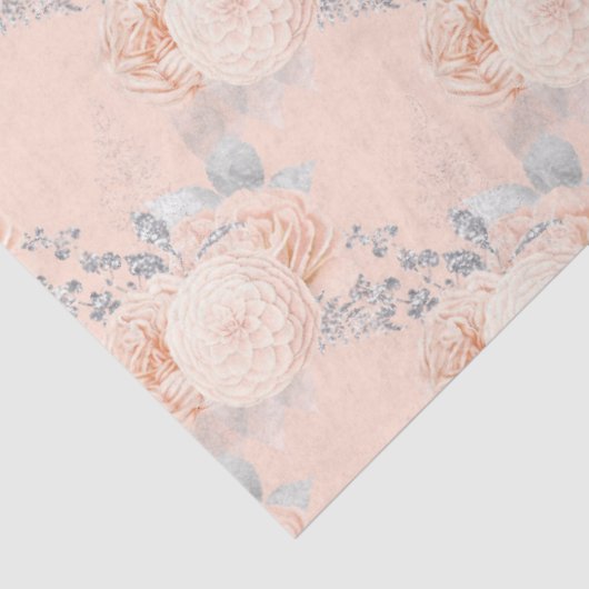 Perzik en Zilveren Reeksontwerp 13 Tissuepapier (Detail)