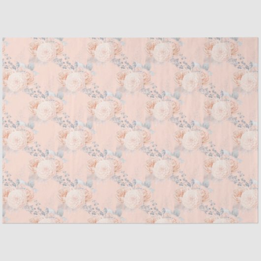 Perzik en Zilveren Reeksontwerp 13 Tissuepapier (Voorkant)